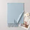 Cachecol de lã liso personalizado com franjas, estilo coreano, versátil e elegante, perfeito para mães, modelo longo para outono e inverno