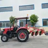 Trator 504 com Arado de Discos Estufa Grande Agrícola Tração nas Quatro Rodas Motor a Diesel Máquina Agrícola para Escavação de Valas e Formação de Camalhões