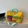 Bolsa de equipaje Dopamine de bloques de color para mujer, Gran capacidad, Bolsa para viajes cortos, Versátil para ir al trabajo y almacenamiento, Bolsa accesoria para equipaje
