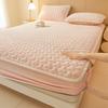 Funda de cama de algodón de terciopelo de leche de grado materno-infantil, gruesa, individual y doble, con almohadilla protectora, venta transfronteriza.