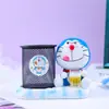 Xiaohongshu Super Dulce Rosa Mapache Portalápices Lámpara Iluminada Dibujo Animado Portalápices de Escritorio Caja de Almacenamiento Papelería para Estudiantes