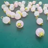 Joias DIY joias artesanais grampo de cabelo 10mm cristal redondo flor única anel duplo curvo