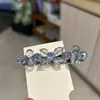 Pinza de Pato de Cristal de Lujo de Gama Alta Pinza Recta Pinza Lateral para el Cabello Accesorios para el Cabello Semirrecogido para Mujer Tamaño Mediano Parte Posterior de la Cabeza Pinza Superior