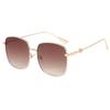 Nuevas Gafas de Sol de Metal con Montura Grande Moda Popular en Internet Fotografía Callejera Gafas de Sol para Mujer Pieza Oceánica Gafas Cuadradas 11028