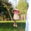 Bolsa con colgante de campanilla de viento de cáscara de fruta natural estilo bosque, kit de material para muñeca de vaina DIY, decoración portátil semiacabada hecha a mano
