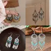 Nuevos Ganchos para Oreja con Borla de Gota de Agua Estilo Chino, Pendientes Vintage de Alta Gama, Elegantes y a la Moda, Estilo Étnico de Nicho, Accesorios para Orejas Frescos y Refinados
