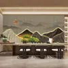 Papel tapiz de rocalla tridimensional 3D sala de té de vuelta a la pared de Jinshan tienda de recogida de cera mostrador de recepción mural de fondo agua que fluye para hacer dinero papel tapiz