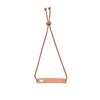 En stock acero inoxidable espejo hueco mariposa curva pulsera larga cadena ajustable barra rectangular inscripción