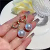 Nuevo estilo japonés y coreano dulce fresco simple metal hebilla de oreja elegante diseño de nicho pendientes de perla elegante moda joyería para orejas