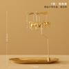 Lanterna Rotativa Metal Dream Aromaterapia Castiçal Giratório Enfeites Bandeja de Velas Romântica Escandinava Presente de Aniversário para Melhor Amiga