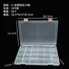 Caja Transparente de Plástico PP con 24 Compartimentos Caja para Joyería de Perlas Caja para Almacenamiento de Frijoles DIY Caja Organizadora para Piezas de Ferretería