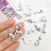 Conjunto de Acessórios de Joalheria Série Gato Liga de Prata Xizang DIY Colar Pulseira Pingente Chaveiro
