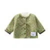 Invierno 2026 Nuevas Llegadas Chaqueta Larga Acolchada Estilo Pequeño Chanel para Niños Niñas Bebé Elegante Flores Pequeñas Ropa Cálida de Algodón Moderna