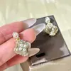 Pendientes de Borla con Forma de Gota de Agua de Moda para Industria Pesada Europea y Americana para Mujeres Nuevo Estilo de Lujo Accesible Diseño de Pendientes de Flor Pendientes de Mariposa