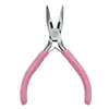 Alicates Manuales DIY, Pinzas de Punta Fina Rosadas, Pinzas para Joyería, Pinzas de Punta Redonda Multifuncionales, Mini Herramientas para Enrollar Alambre y Ensartar Cuentas para Joyería