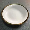 Plato de Sopa Cerámico de Gama Alta con Borde Dorado y Borde Ancho Galvanizado, 6''-9'', para Uso Doméstico