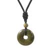 Colgante de Jade de Cristal Natural al por Mayor Moda Estilo Étnico Hebilla Segura Colgante para Hombre y Mujer Joyería Collar de Cristal