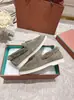 Versão Original de Alta Qualidade Lp2025 Outono e Inverno Estilo Casal Sapatos Slip-On Mocassins Gorro Sapatos Camurça Grossa Lã para Heattech