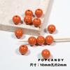 Cuentas redondas de colores, accesorios de joyería DIY, cuentas sueltas hechas a mano, arcoíris, color crema, 10 mm, accesorios para pulseras y collares.