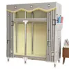 Guarda-roupa de tecido para uso doméstico, quarto, com estrutura de aço reforçada e espessada, durável e resistente, adequado para apartamentos de aluguel e espaços pequenos, fácil de montar