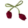 Accesorios de Tulipán Decoración de Cortina DIY Flor de Cinta Fresca Hecha a Mano Decoración de Capullo de Flor Accesorios para Ropa Pastel Bolsas