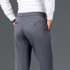 Primavera 2026 Lã Seda Regular Médio Espesso Casual de Negócios Calças Sociais Masculinas Calças Formais Masculinas Calças Masculinas com Elastano