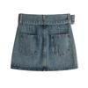 Doce e Descolada Mini Saia Jeans Verão Nova Estilo Coreano Fashion Menina Nicho Cinto Saia Quadril Meia Saia