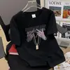 Camiseta de Manga Corta Marca de Moda Camiseta para Hombre Talla Grande para Hombre Holgada Cuello Redondo Estampada Estilo Coreano Top de Moda Ins Comercio Exterior Transfronterizo