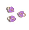 Transfronterizo nuevo popular para mujer galvanizado un solo agujero gota de aceite corazón DIY aleación accesorios de joyería colgante de pulsera con forma de corazón