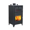 Estufa de Leña Estilo Europeo Vertical con Horno, Diseño Sencillo para Uso Rural, Chimenea de Leña Real para Uso en Hogar de Invierno