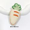 Nuevos accesorios de broche de muñeca de tela de dibujos animados, combinación de zanahoria y conejito de algodón, sombreros, zapatos y calcetines, accesorios para sombreros.