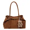 Bolso Tote Retro de Gran Capacidad para Mujer 2025 Invierno Nuevo Estilo Estilo Perezoso Alta Calidad Versátil Bolso de Hombro Único