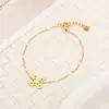 Pulseira de Aço Inoxidável Banhada a Ouro 18K Europeia e Americana de Venda Quente Transfronteiriça Pulseira de Contas de Arroz com Óleo Gotejante Tendência Criativa Coroa