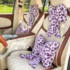 Producto Nuevo de Invierno Almohada Cervical para Reposacabezas de Coche Cojín para Asiento de Coche Transfronterizo Estampado de Leopardo Decoración de Coche Soporte Lumbar