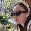 Gafas de Sol Retro Coreanas Gm Cat-Eye para Mujer 2024, de Moda para Rostro Pequeño, Gafas de Sol Ins de Estilo Urbano de Alta Gama con Protección Solar