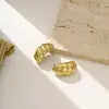 Pendientes geométricos irregulares de acero inoxidable europeos y americanos transfronterizos, pendientes de alta gama, temperamento, moda, personalidad, pendientes exagerados