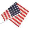 Bandeira Americana de Acenar à Mão 30*45cm Haste de Madeira Bandeira de Mão Ventilador Produto para Torcer Bandeira da Copa do Mundo Bandeira de Mão Feita Sob Medida