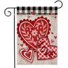 Bandera de Jardín Caliente Transfronteriza Día de San Valentín Amor Rojo Exterior Decorativa Lino Doble Cara Bandera de Jardín