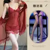 Lingerie Sexy Renda Francesa Transparente Sexy Feminina Suspensório Tule Tentação Tamanho Grande Conjunto de Três Peças Camisola