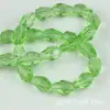 Material de flores artesanais DIY com contas acessórios de flor contas soltas cristal furo médio contas gota 10x 15mm 50/tira