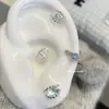 Rita ZooHija del Mar~Perla de Concha Diamante Lunar Aretes de Hélice Tachonados Aretes de Nicho