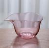 Taza de Té Pequeña Estilo Japonés Vidrio Resistente al Calor Taza de Degustación de Té Rayada Rosa Taza Maestra Taza Individual Sola Juego de Té Kung Fu para Hogar