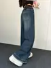 Nuevos Pantalones Casuales Estilo Coreano para Niñas Primavera/Otoño, Pantalones de Pierna Recta de Cintura Alta con Dobladillos Deshilachados de Luna Creciente