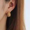Pendientes de aro circulares de metal francés, nuevos y modernos, con diseño de nicho, únicos y elegantes, para mujer, con cara pequeña.