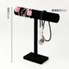 Soporte de Exhibición de Pulseras con Flocado Soporte para Pulseras de Reloj Tres Niveles Pulsera Cinchos para el Cabello Diadema Soporte para Joyería Soporte para Adornos