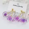 Pendientes de Fruta de Cereza Estéreo Estilo Coreano Estilo Ins, Suaves y Dulces, Pendientes de Cereza con Súper Atmósfera de Hada