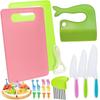 Amazon Juego de 17 Piezas de Cuchillos de Plástico para Frutas para Niños Preescolar Educación Temprana Corte de Verduras Juego de Juguetes de Cocina para Niños