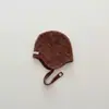 Gorro Coreano para Bebé Qiunan Otoño e Invierno Marca de Letra Gorro de Punto para Bebé Capucha Fina Protectora para Orejas de Bebé
