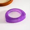 Pulseras Geométricas Irregulares de Resina Transfronterizas Europeas y Americanas, Estilo Personalizado y Exagerado, Joyería Simple y de Alta Gama para Mujeres