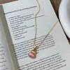 Nuevo Collar de Calabaza Rosa Transparente Estilo Chino, Nueva Cadena para Clavícula de Lujo Ligero de Gama Alta, Exquisito y Fresco, Accesorio de Cuello Versátil